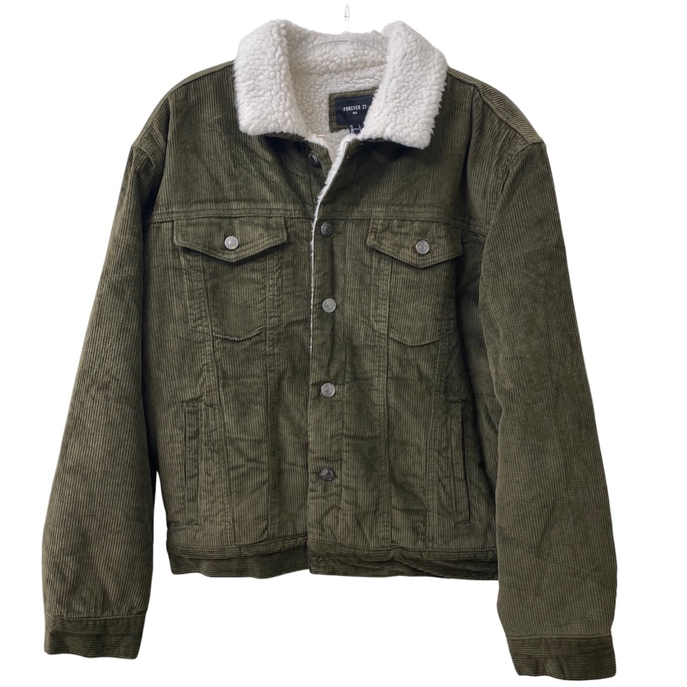 Men’s Forever 21 Corduroy Sherpa jacket L NWT